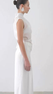 AOPxDAO - Semi Sheer Halter Top *รวมมินิบราแล้ว* เสื้อแขนกุด เสื้อคอปีน ผ้าโปร่ง (By AOP Archive)