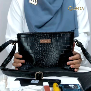 Tas selempang wanita tali panjang bahan croco laris murah