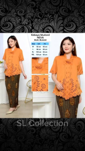 Atasan Kebaya Encim Modern Lengan Pendek Neva Bahan Baloteli Premium Motif Bunga Mewah Aneka Warna