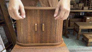 กล่องไม้สัก สไตล์โมเดิร์น กว้าง 35 x สูง 25 x ลึก 18 cm.