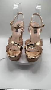 Women Elegant Pageant heels Glitter 5inches Champagne 35-40 classy and comfortable