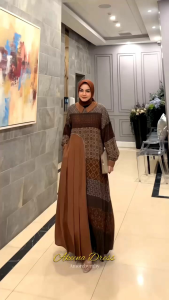 Gamis Motif Terbaru Simple Elegant Kekinian Produk Amoreby Ruby Edisi Akena Dress
