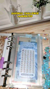 SAVINGS CHALLENGE LAMINATED DALAM ZIPLOCK BINDER / CHALLENGE NABUNG SINKING FUND