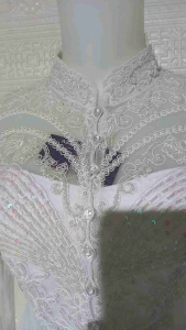 set kebaya akad nikah kebaya tunik putih + rok sidoluhur