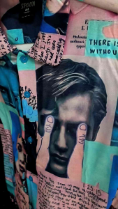 Kemeja Pria/Wanita Dewasa Lengan Pendek | SPOON | Motif - Poster Pink