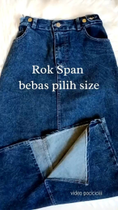 THEANA Rok Jeans Skirt Wanita Dewasa Kekinian Terbaru