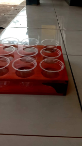 tempat gelas pop ice tempat Aqua gelas besar nampan gelas