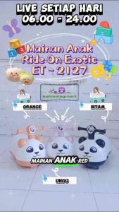 RIDE ON MAINAN ANAK EXOTIC ET 2127 ADA MUSIK LAMPU RODA PUTAR 360