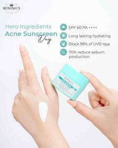Acne Sunscreen ( Ax Day Cream I ) Krim Siang Jerawat dan Beruntusan Benings Clinic by dr. Oky Pratama Benings Skincare Acne Sunscreen Vitamin B5 Krim Dermacare Untuk Kulit Berminyak - Lazada