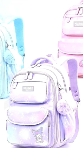 Produk impor New Tas sekolah model kulkas pelangi