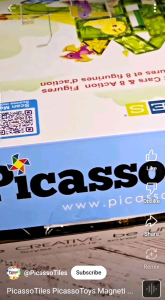 Picasso Tiles Dinosaur Magnetic Tile Race Car Track with 8 Magnetized Action Figures 2 Cars  STEM