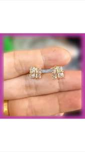 Two tone Clip earrings (electroplated)
