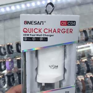 ONESAM OS-C04 GaN 45W Charger Adapter / PD + QC Super Quick Fast Charging / UK Plug