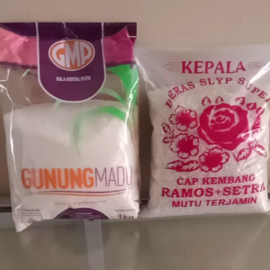Paket Sembako Beras Ramos Setra Cap Kembang 1 KG + Gula Pasir GMP 1 KG