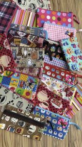 Cute Pouch Small Purse Cosmetics Bag Stationery Pencil Case Key Pouch Checkers Print Owl Floral Sheep Ribbon Pouch Flat Slim Pouch Mygiftskingdom My Gifts Kingdom