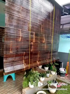 Tirai bambu sawit 2x3 meter free tali kerekan