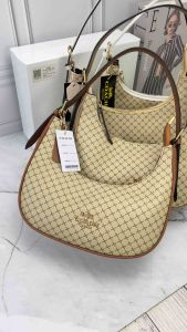 Tas wanita cleo hobbo selempang dan jinjing kulit pu premium full kain embos