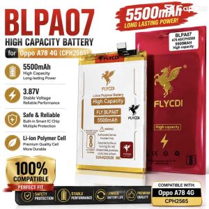 BLPA07 Battery for Oppo A78 4G CPH2565 | FLYCDI 5500mAh High Capacity Li-Polymer Replacement Battery 3.87V