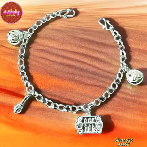 🌈 AAbaby Galleries AA468 Original Baby S925 Silver Ankle Bracelet 四寶智能宝宝小孩脚链 Rantai Kaki/Gelang Bayi 