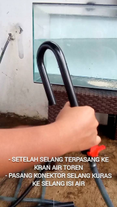 SELANG PIPA KURAS / ISI AIR AQUARIUM SERBAGUNA STOP KRAN BLACK VERSION