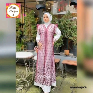 A2 SET 2IN1 DRESS RHENY SET DRESS FREE OUTER TERLARIS BEST SELLER DRESS GAMIS MAXI MIDI