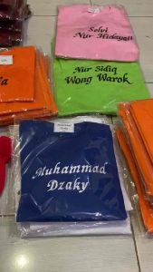 Kaos Anak Lengan Panjang & Nama Bordir