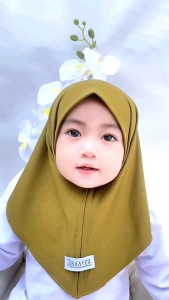 Hijab instan newborn HANNA NON PET 0-2 tahun jersey premium jilbab bergo bayi kerudung anak perempuan