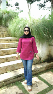 OVAL MOTIF LIST 01B √ Kaos Atasan WANITA LENGAN 7/8 DI JAHIT STIK BALIK JAHITAN BODY OVAL BAHAN KOMBET 20S