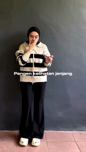 Celana Kullot Knit Premium - Loose Panst Highwaist - Korean Panst - Kulot Highwaist Premium Korean Style - Celana Cutbray Knit Wanita Highwaist / Celana Loose Knit Korean Premium Model Bawah Belah
