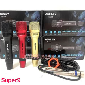 Microphone Kabel Ashley Super 9 Original Free Ring Mic Kabel Super9 Ashley Bagus ( Bisa COD )