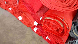 KARPET BUANA || KARPET BABUT SEKALI PAKAI || KONDISI 90 % BAGUS | MURAH | MERAH | ECER DAN GROSIR