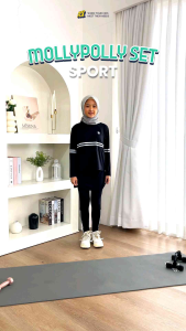 SET BAJU OLAHRAGA PEREMPUAN MOLLYPOLLY SET SPORT HOOFLA