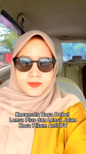 COD Kacamata Baca plus 3In 1 Bisa Baca Dan Jalan Anti Silau Lensa Hitam Doubel Fokus Jauh Dekat