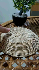 กระจาดขาวสานหวายแท้ขนาด7นิ้ว