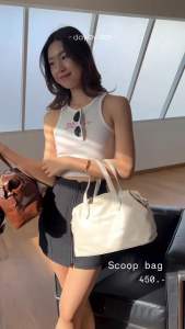 SCOOP BAG กระเป๋าหนังนิ่ม สวยอยู่ทรง สีสวยละมุน อะไหล่ทอง