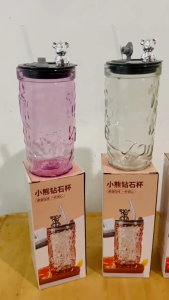 Gelas Kaca Beruang & Gelas Thermos Kristal Aesthetic: Pilihan Terbaik untuk Minum
