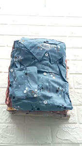 Satu Set Setelan Rayon Kemeja Full Kancing Bahan Rayon Premium oleh Pajamadreams