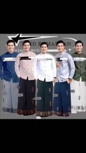 SET SARKO YORDAN ( SARUNG DAN KOKO ) LENGAN PANJANG PRIA DEWASA  BAJU KOKO PRIA KEKINIAN SIMPEL SIZE M L XL XXL