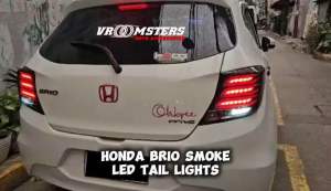 Honda Brio 2019-2026 Hatchback Smoke LED Tail Lights #Vroomsters