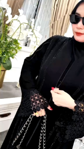 27gadih gamis abaya motif terbaru kekinian edisi hanum abaya produk mewah lengan renda terbaru kekinian 2026