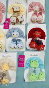 Sét mũ Turban và tất ngắn cho bé gái sơ sinh nhiều mẫu chọn lựa phù hợp cho cả bé trai và bé gái 0-12 tháng thích hợp mặc đầy tháng thôi nôi siêu xinh