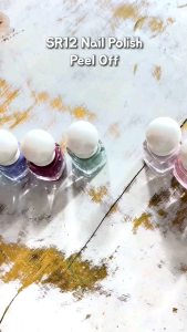 NAIL POLISH PEEL OFF SR12 / KUTEK HALAL KERING 2 MENIT / MUDAH DIKELUPAS WATER BASED / NON ALKOHOL