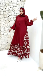 GAMIS AGNIA SET FREE HIJAB ORY BEST SELLER PREMIUM