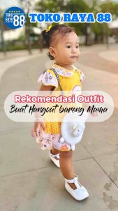TOKO RAYA 88: Setelan Dress Bayi 3-18 Bulan & Payung Baju Balita Cewek