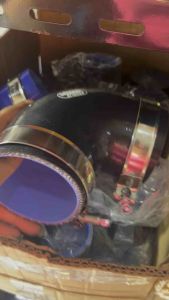 ท่องอดำ+เข็มขัด2ชิ้น งอ90องศา ท่องอ ซิลิโคน อินเตอร์ ยางอย่างดีพร้อมเข็มขัดสแตนเลส