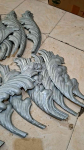 Ornamen pagar Daun samping Uk30x10cm 2muka dan 1muka