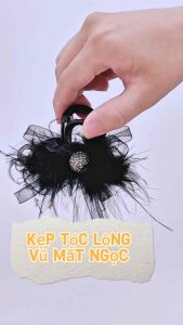 Kẹp Lông Vũ Mắt Ngọc Chất Liệu Cao Cấp (SIZE 8 cm ) Lông Vũ Tuyển Chọn.