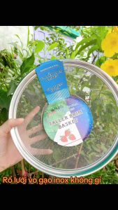 Rổ inox lỗ nhỏ Cherry Rổ lưới vo gạo inox không gỉ cao cấp tiện lợi - gia dụng NARI