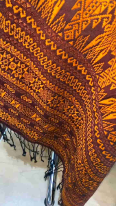 SONGKET KOMBINASI SET SELENDANG TUMTUMAN TANPA SAMBUNG