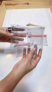 กระเป๋าสตางค์ใสกากเพชร ใส่เงิน ใส่เหรียญ ใส่บัตร